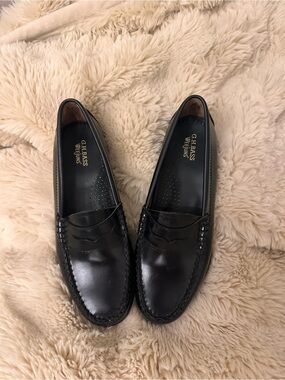 G.H. Bass & Co. Black Leather Penny Loafers